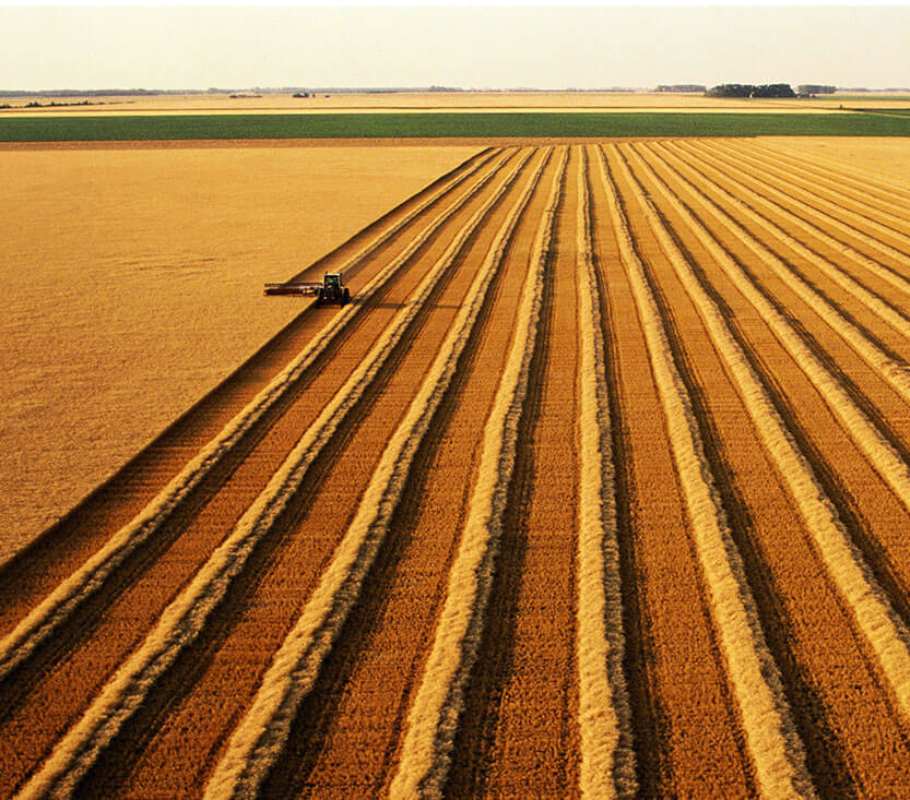 Farmland being tilled